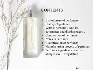 advantages and disadvantages of perfumes